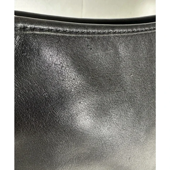 *Flawed* Coach Legacy Leather Double Gusset Crossbody Bag Black Leather 26601 - Picture 10 of 16